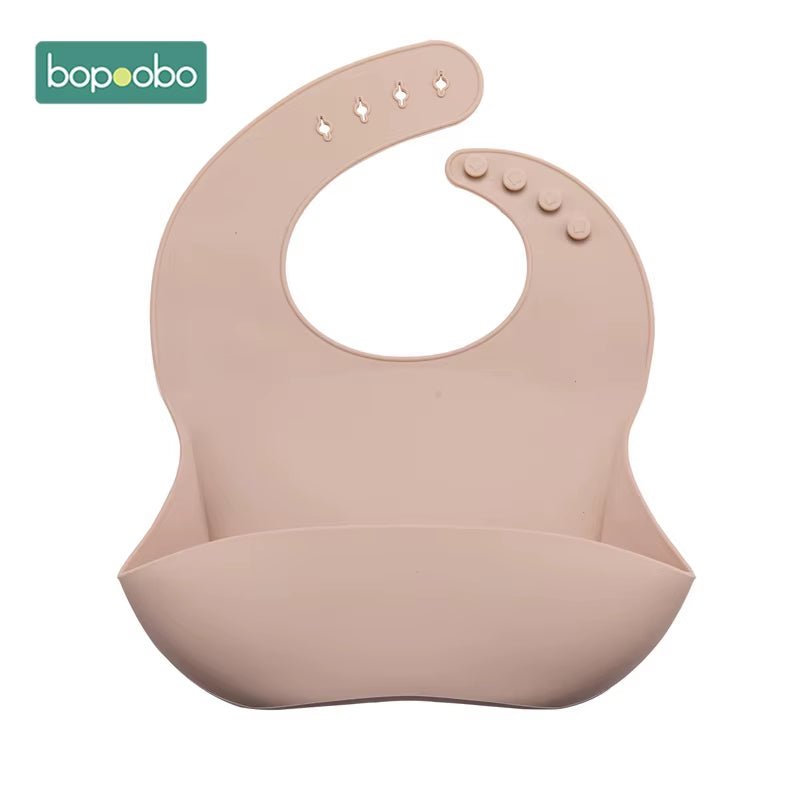 Baby Bib Adjustable Animal Picture Waterproof Saliva Dripping Bibs Soft Edible BPA Free Silicone Saliva Towel Drooling Baby Scar - FLUFFI