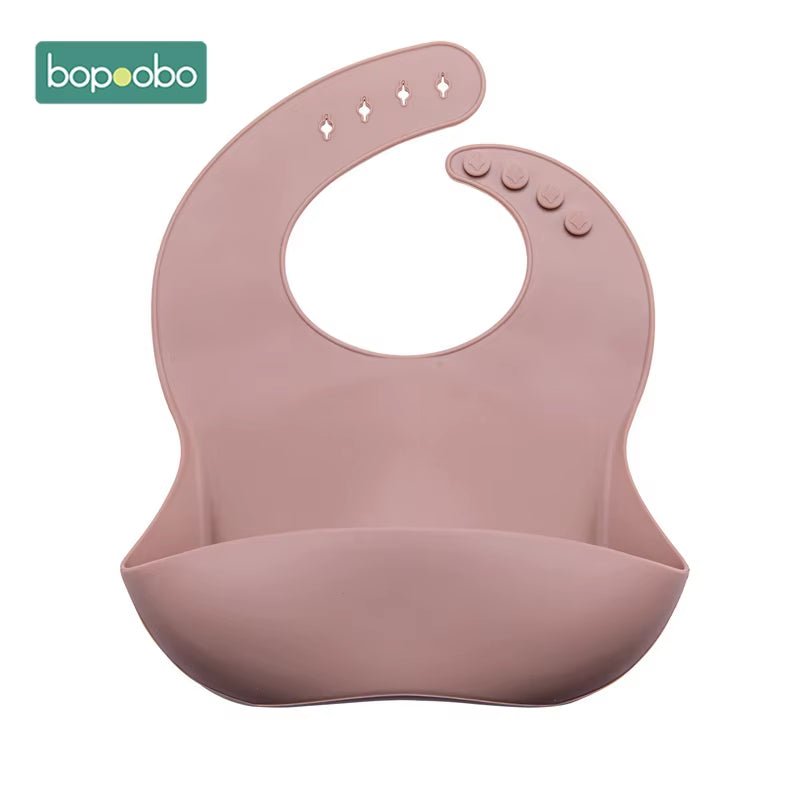 Baby Bib Adjustable Animal Picture Waterproof Saliva Dripping Bibs Soft Edible BPA Free Silicone Saliva Towel Drooling Baby Scar - FLUFFI