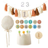 Baby Birthday Party Banner Hat Set Balloon Wall Hanging Ornaments Magic Wand Toy for 1 - 6 Year Kids Party Photography Props Gift - FLUFFI