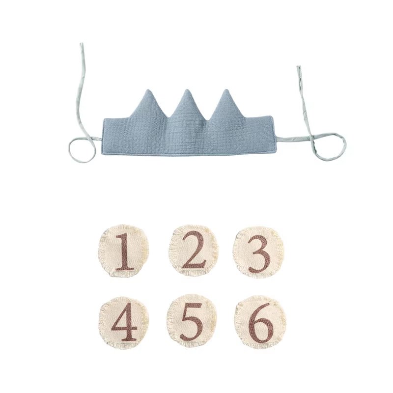 Baby Birthday Party Hat Set Crown Headband Magic Wand Toy Banner Cake Birthday for Kids Party Photography Props 1 - 6 Years Gifts - FLUFFI