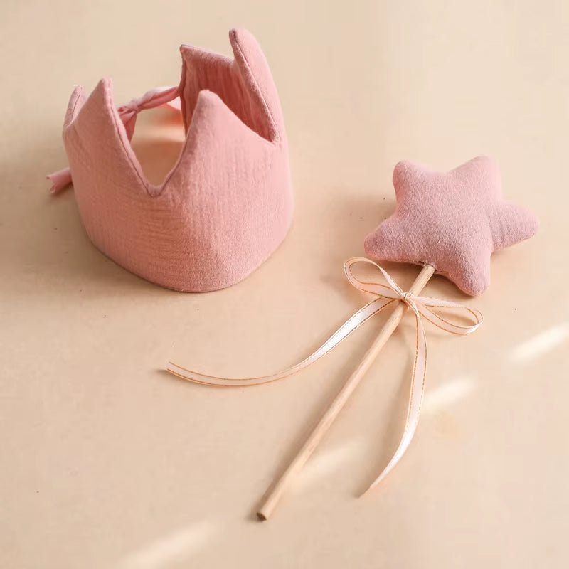 Baby Birthday Party Hat Set Crown Headband Magic Wand Toy Banner Cake Birthday for Kids Party Photography Props 1 - 6 Years Gifts - FLUFFI