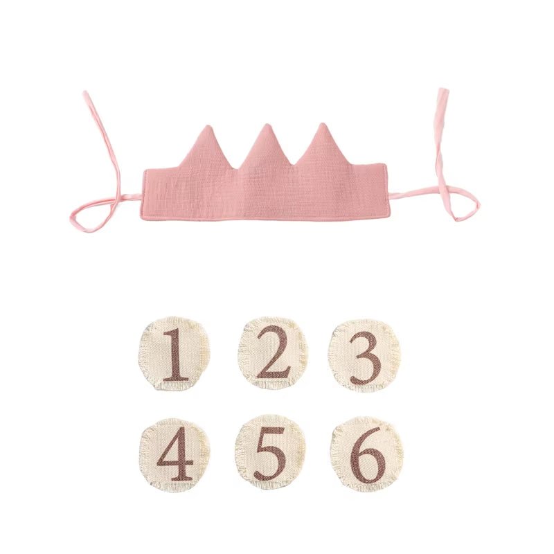 Baby Birthday Party Hat Set Crown Headband Magic Wand Toy Banner Cake Birthday for Kids Party Photography Props 1 - 6 Years Gifts - FLUFFI
