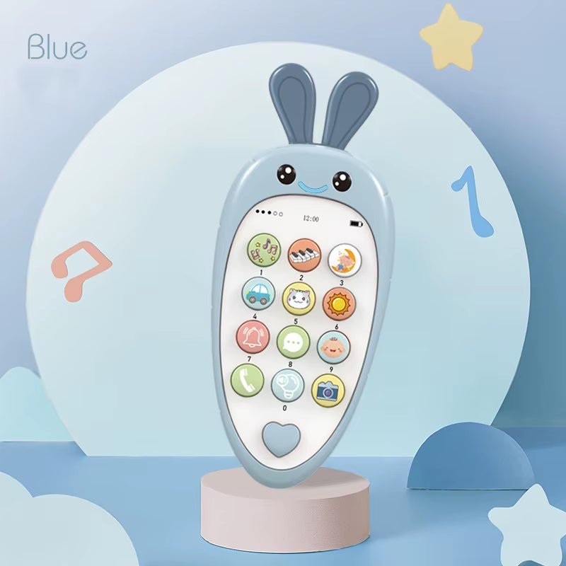 Baby Cell Phone Toy with Early Education & Music, Learning Educational Fake Phone for Kids, Sensory Toys for Toddlers Kids - FLUFFI