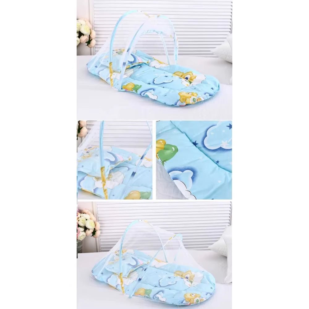 Baby Crib Mosquitoes Net Portable Foldable Infant Bed Household Anti - Mosquito Mesh Cover with Cushions Small Pillows - FLUFFI