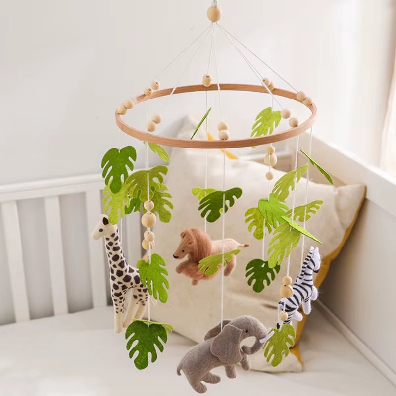 Baby Forest Animal Hanging Toy 0 - 12 Months Newborn Bed Bell Music Mobile Toy Bed Accessories Infant Crib Holder Bracket Kid Gift - FLUFFI