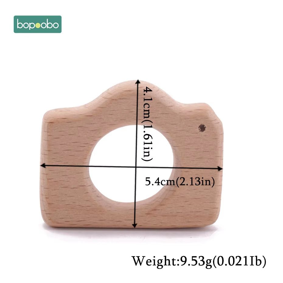 Baby Rattles Beech Wooden Animal Teether Bracelet Toys for Newborns Baby Montessori Gym Toys Wooden Peandant - FLUFFI