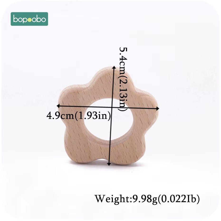 Baby Rattles Beech Wooden Animal Teether Bracelet Toys for Newborns Baby Montessori Gym Toys Wooden Peandant - FLUFFI