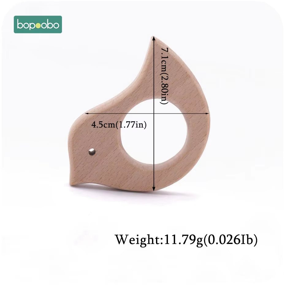 Baby Rattles Beech Wooden Animal Teether Bracelet Toys for Newborns Baby Montessori Gym Toys Wooden Peandant - FLUFFI