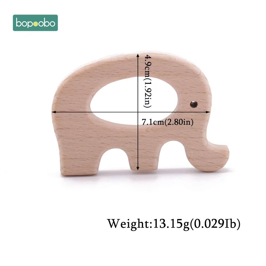 Baby Rattles Beech Wooden Animal Teether Bracelet Toys for Newborns Baby Montessori Gym Toys Wooden Peandant - FLUFFI