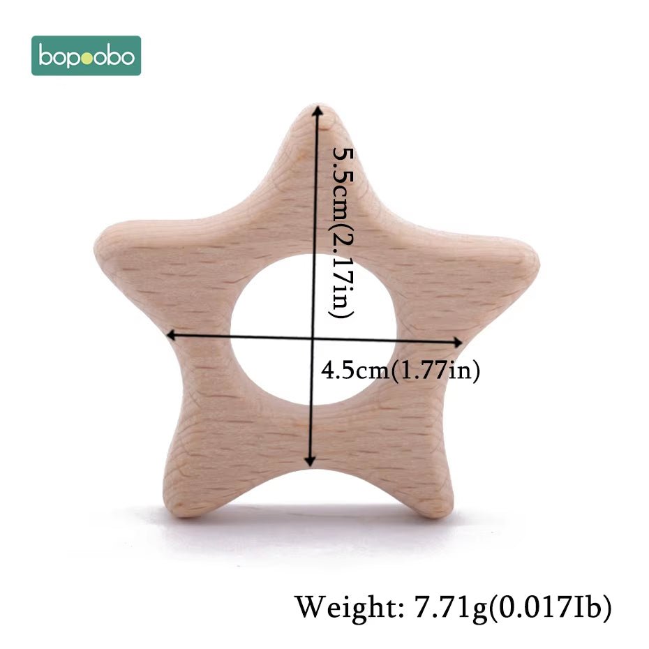 Baby Rattles Beech Wooden Animal Teether Bracelet Toys for Newborns Baby Montessori Gym Toys Wooden Peandant - FLUFFI