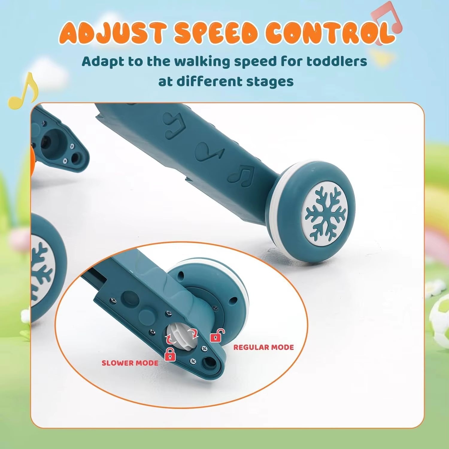 Baby Walker First Step 3 in 1 Sit - To - Stand Learning Walker Multifunctional Baby Push along Walker Kids Activity Center - FLUFFI