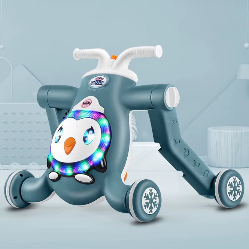 Baby Walker First Step 3 in 1 Sit - To - Stand Learning Walker Multifunctional Baby Push along Walker Kids Activity Center - FLUFFI