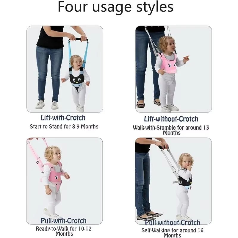 Baby Walking Harness Handheld Baby Walker Assistant Belt Adjustable Toddler Infant Walker Safety Harnesses Walking Learning Help - FLUFFI
