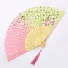 Bamboo Folding Fan Silk Chinese Style Fan Hand Women Black Fan Summer Female Dance Home Decoration Party Gift Home Ornament Fan - FLUFFI
