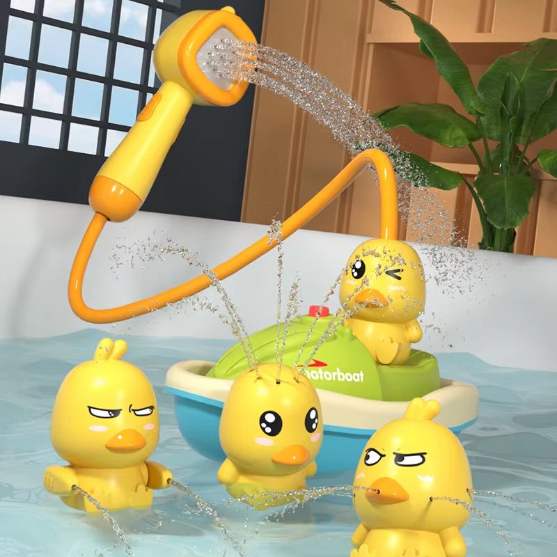 Bath Toy Water Spray Sprinkler Shower Set Duck Bathing Tub Toys for Kids Baby - FLUFFI