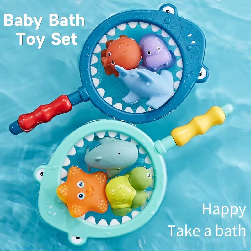 Bath Toys Take a Bath Paddle Catch Fish Game Toys Swimming Pool Parent - Child Interactive Catch Fish Game Toys Baby Toys - FLUFFI