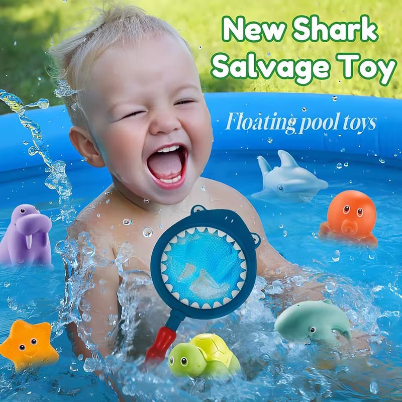Bath Toys Take a Bath Paddle Catch Fish Game Toys Swimming Pool Parent - Child Interactive Catch Fish Game Toys Baby Toys - FLUFFI