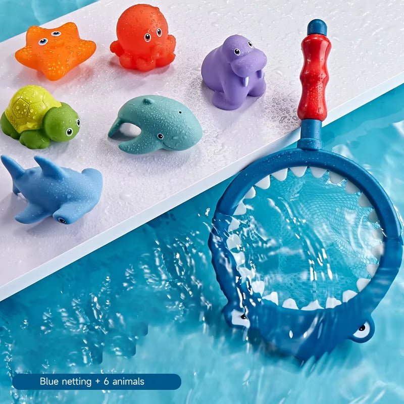 Bath Toys Take a Bath Paddle Catch Fish Game Toys Swimming Pool Parent - Child Interactive Catch Fish Game Toys Baby Toys - FLUFFI