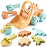 Beach Sand Toys Set with Dump Truck Car Toys for Toddlers Kids Outdoor Play Buckets Sand Shovels Animal Mold Sets Sandbox Toys - FLUFFI