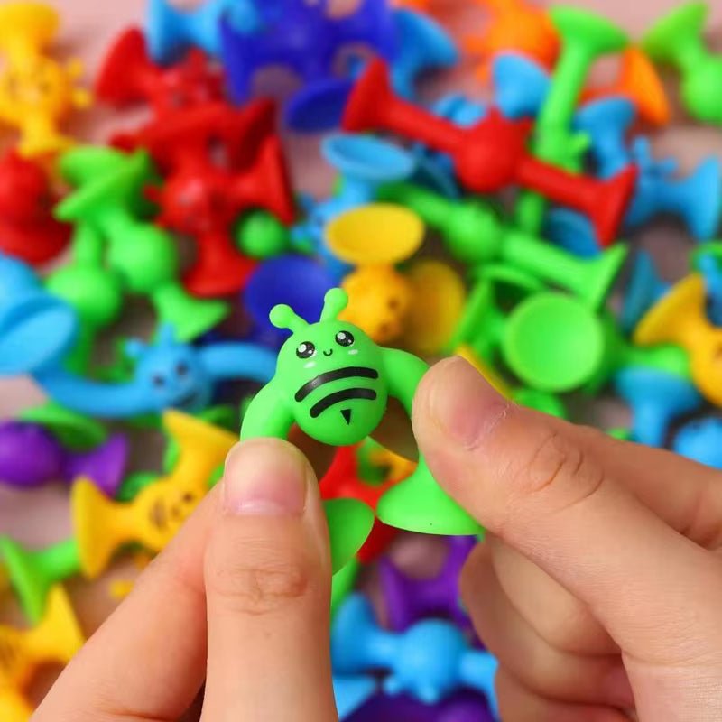 Bees Suction Cup Toy, Soft Building Blocks Pop Sucker,Small Throw Darts Set,Parent - Child Interactive Game - FLUFFI