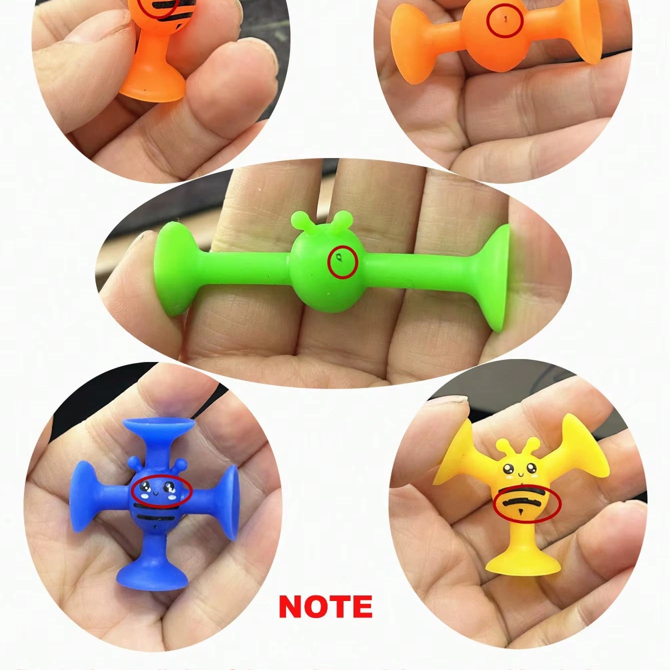 Bees Suction Cup Toy, Soft Building Blocks Pop Sucker,Small Throw Darts Set,Parent - Child Interactive Game - FLUFFI