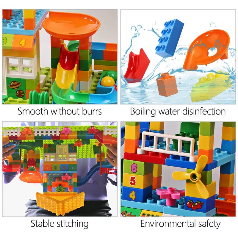 Big Particle Roof Blocks | Compatible City House | Big Size Slide - FLUFFI