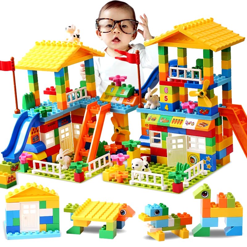 Big Particle Roof Blocks | Compatible City House | Big Size Slide - FLUFFI