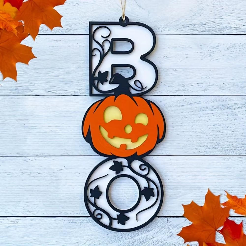 BOO Halloween - Hanging Sign - FLUFFI