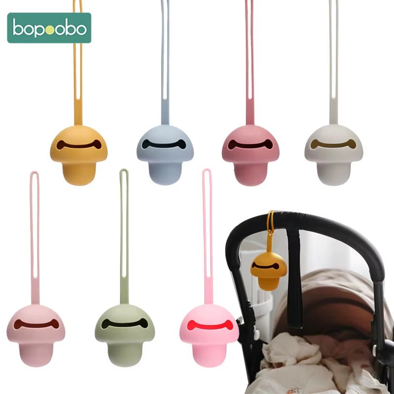 Bopoobo Baby Feeding 1PCS Silicone Smiling Baby Pacifier Storage Box Multicolor NO FPA Easy to Carry Clean Safe Pacifier Box - FLUFFI
