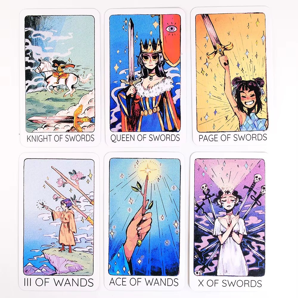 Britt'S Third Eye Tarot Britts Third Eye Tarot Deck Wih Guidebook Card Game Board - FLUFFI