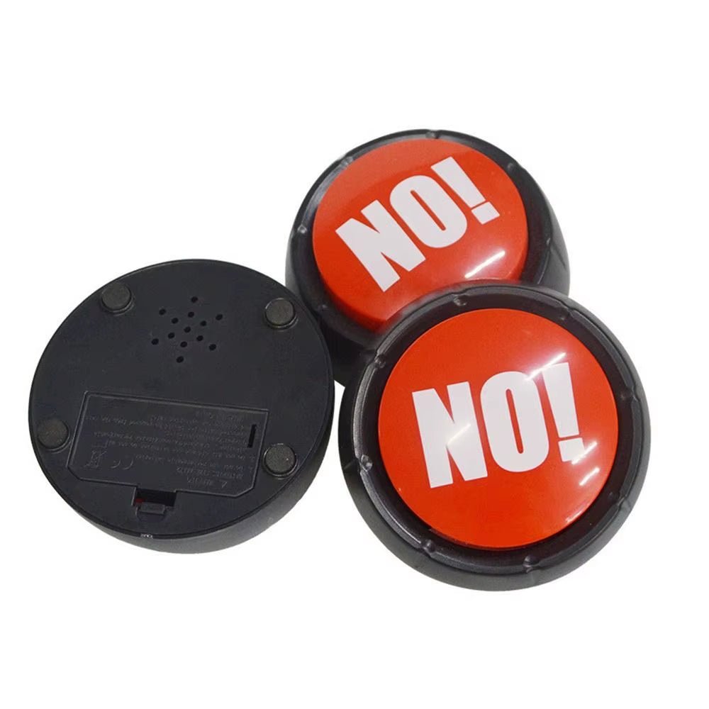 Button Sound Yes No Buttons Answer Buzzer Toy Buzzers Game Talking Party Dog Quiz Prank Funny Toys Show Recordable Wrong - FLUFFI