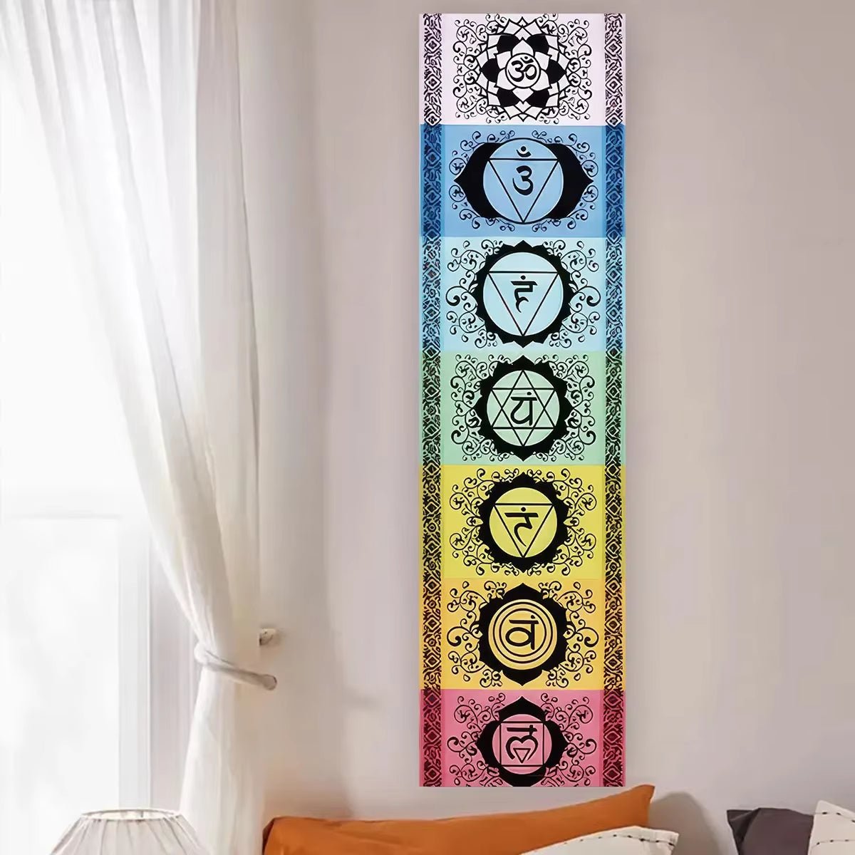 Chakra Wall Tapestry - Yoga Meditation - Wall Art - Spiritual Energy - FLUFFI