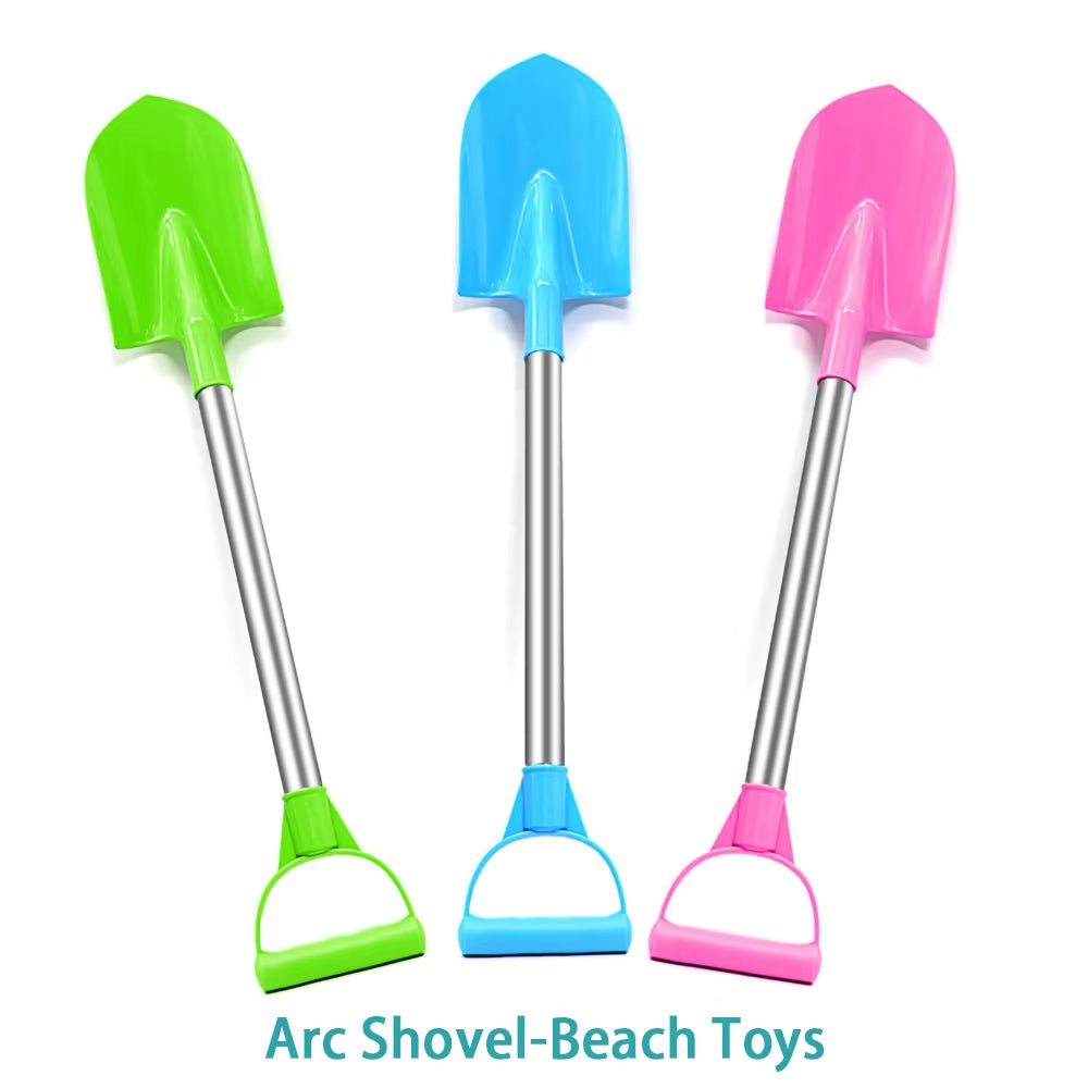 Children Beach Shovel 56Cm Stainless Steel Pointed Shovel Toy Sand Snow Thickened Play House Beach Shovel Outdoor - FLUFFI
