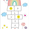 Children'S Hopscotch Boy Girl Cartoon Game Carpet Living Room Baby Cilming Non - Slip Indoor Mat Home Decoration Floor Rug - FLUFFI
