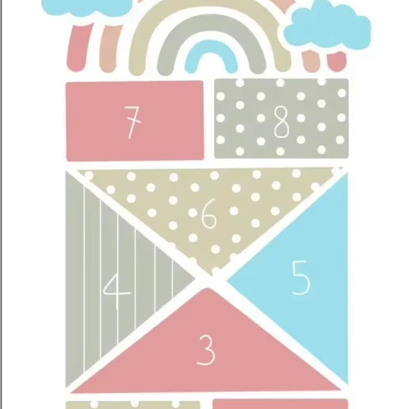 Children'S Hopscotch Boy Girl Cartoon Game Carpet Living Room Baby Cilming Non - Slip Indoor Mat Home Decoration Floor Rug - FLUFFI