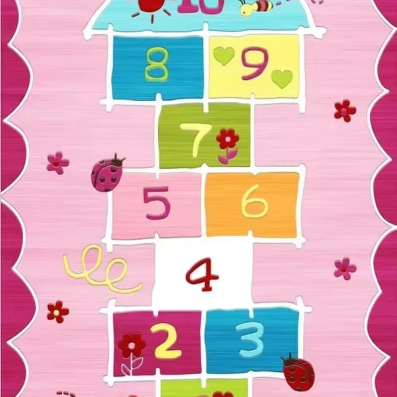 Children'S Hopscotch Boy Girl Cartoon Game Carpet Living Room Baby Cilming Non - Slip Indoor Mat Home Decoration Floor Rug - FLUFFI