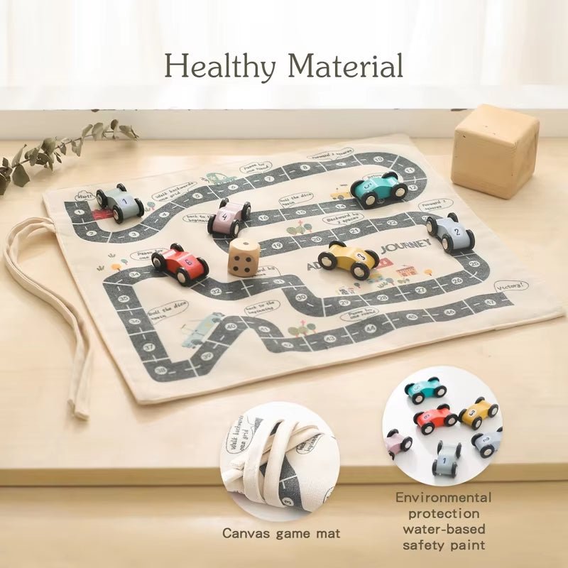 Children'S Montessori Traffic Toy 35*31 CM City Traffic Road Map Game Wooden Car Educational Toy Cartoon City Kid Game Gift - FLUFFI