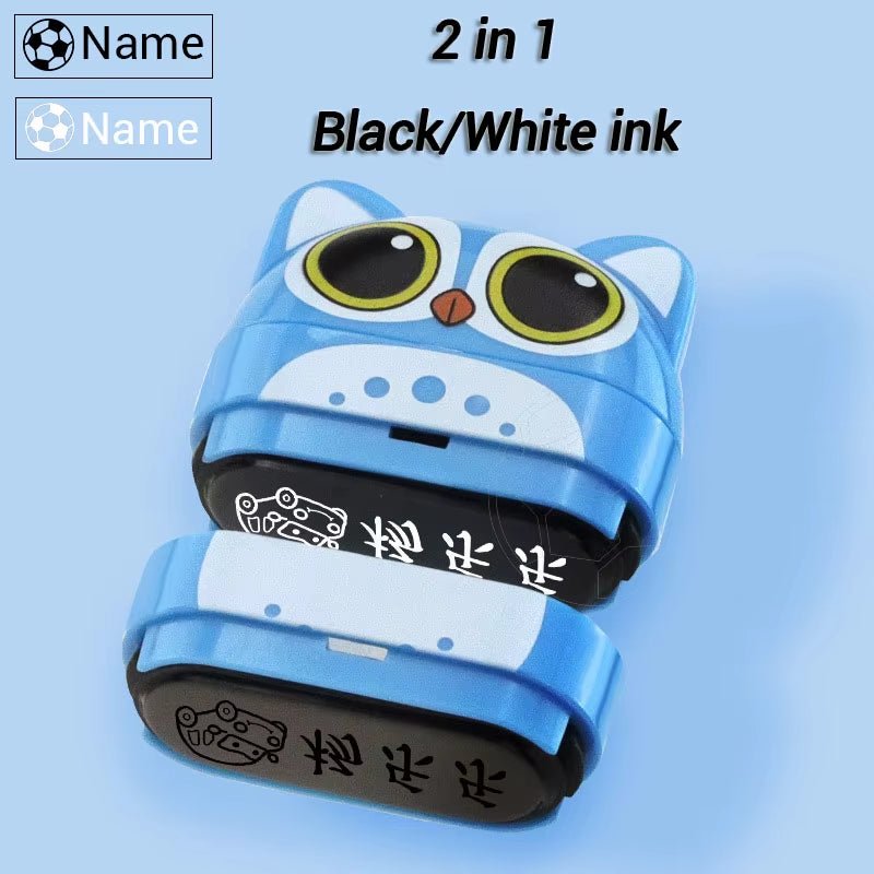 Children'S Name Seal Custom Double | Layer Black and White Ink - FLUFFI