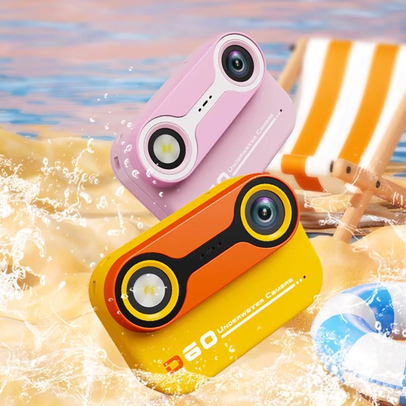 Children'S Sports Camera | Waterproof 2.4 - Inch | 1080P High - Definition | Night Vision Underwater Camera - FLUFFI