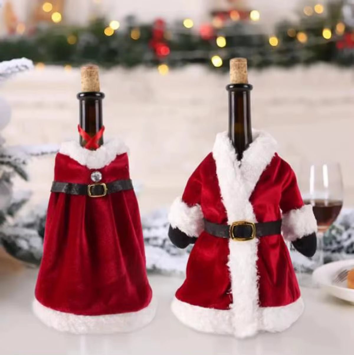 Christmas Wine Bottle Cover Merry Christmas Decorations for Home 2025 Xmas Ornaments Gift Navidad Noel Natal Happy New Year 2025 - FLUFFI
