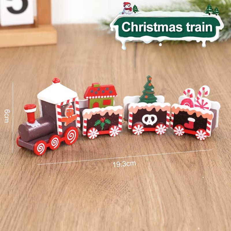 Christmas Wooden Train Ornament Merry Christmas Decoration for Home - FLUFFI