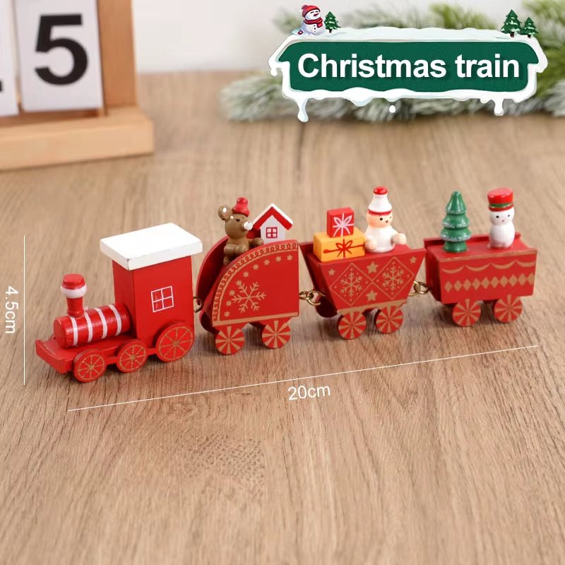 Christmas Wooden Train Ornament Merry Christmas Decoration for Home - FLUFFI