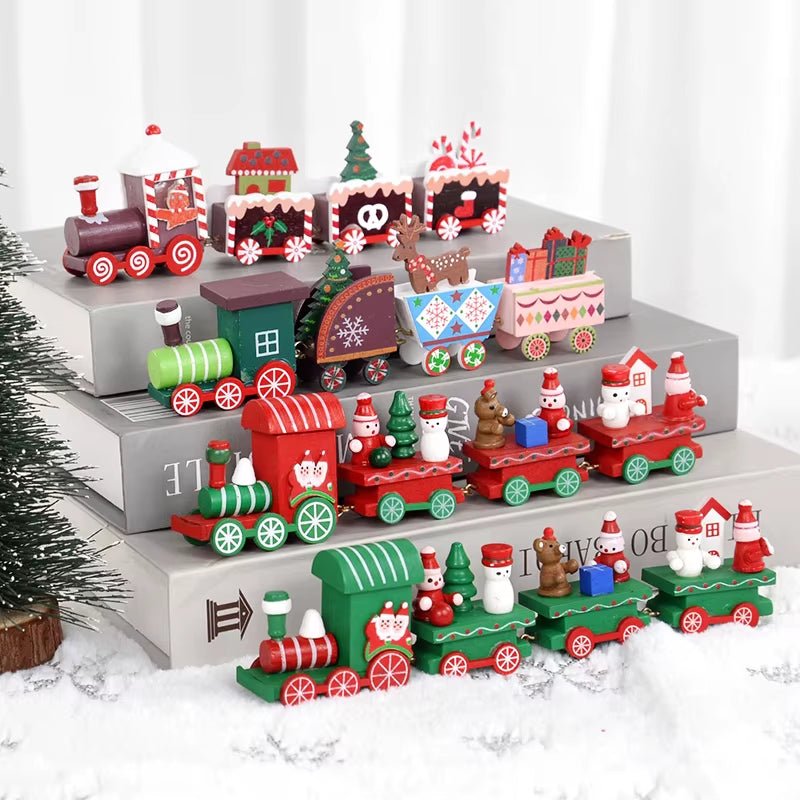 Christmas Wooden Train Ornament Merry Christmas Decoration for Home - FLUFFI