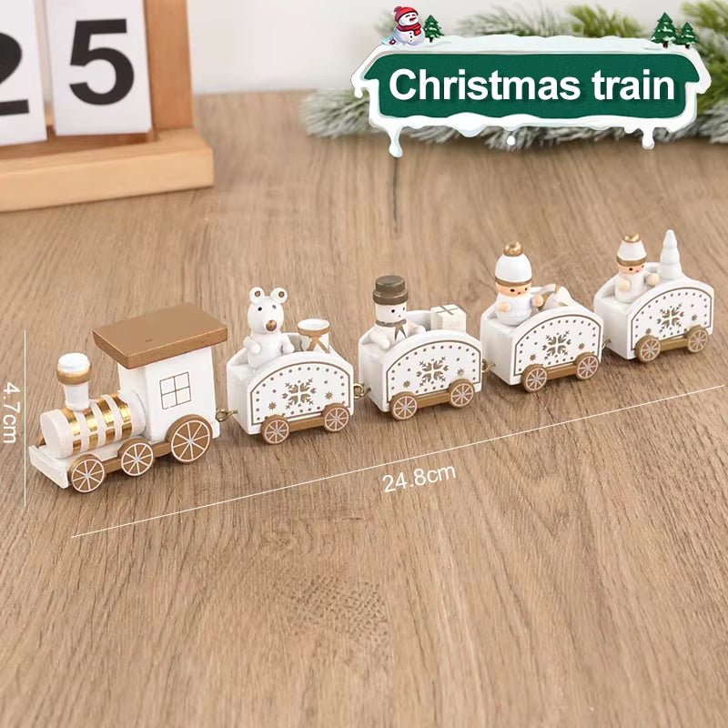 Christmas Wooden Train Ornament Merry Christmas Decoration for Home - FLUFFI