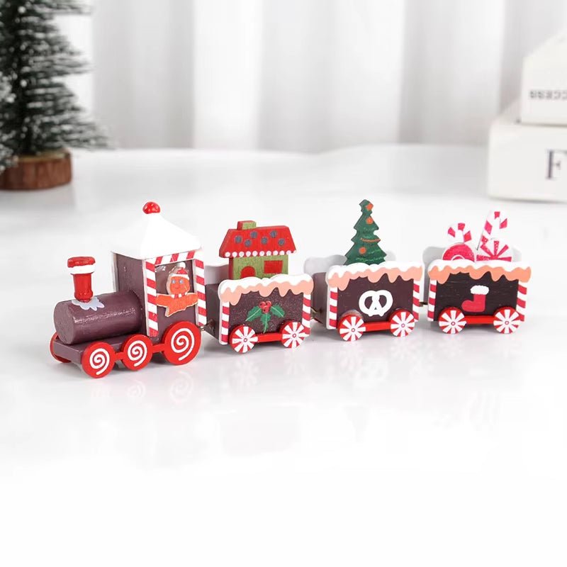 Christmas Wooden Train Ornament Merry Christmas Decoration for Home - FLUFFI