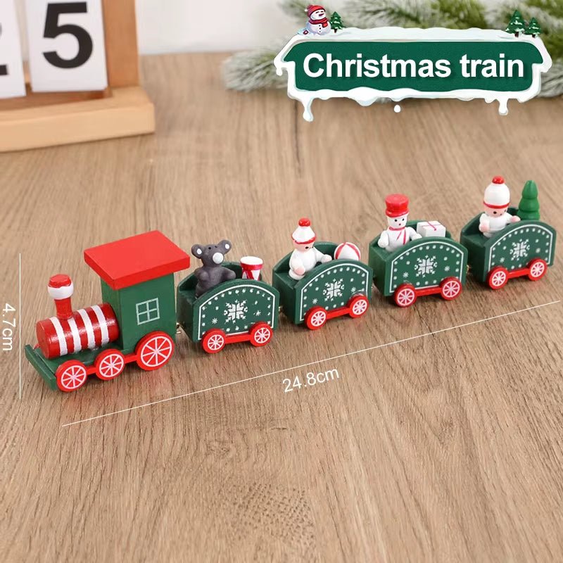 Christmas Wooden Train Ornament Merry Christmas Decoration for Home - FLUFFI