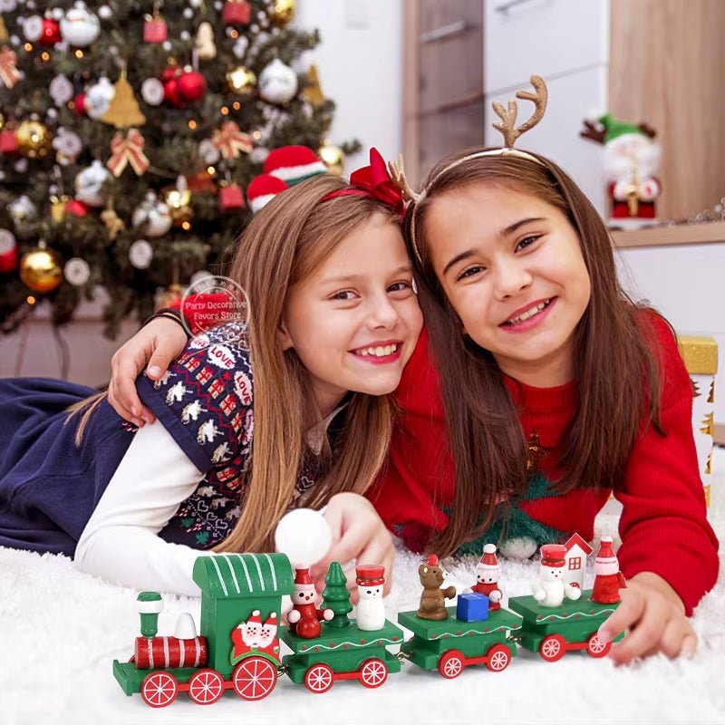 Christmas Wooden Train Ornament Merry Christmas Decoration for Home - FLUFFI