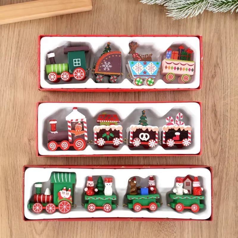 Christmas Wooden Train Ornament Merry Christmas Decoration for Home - FLUFFI