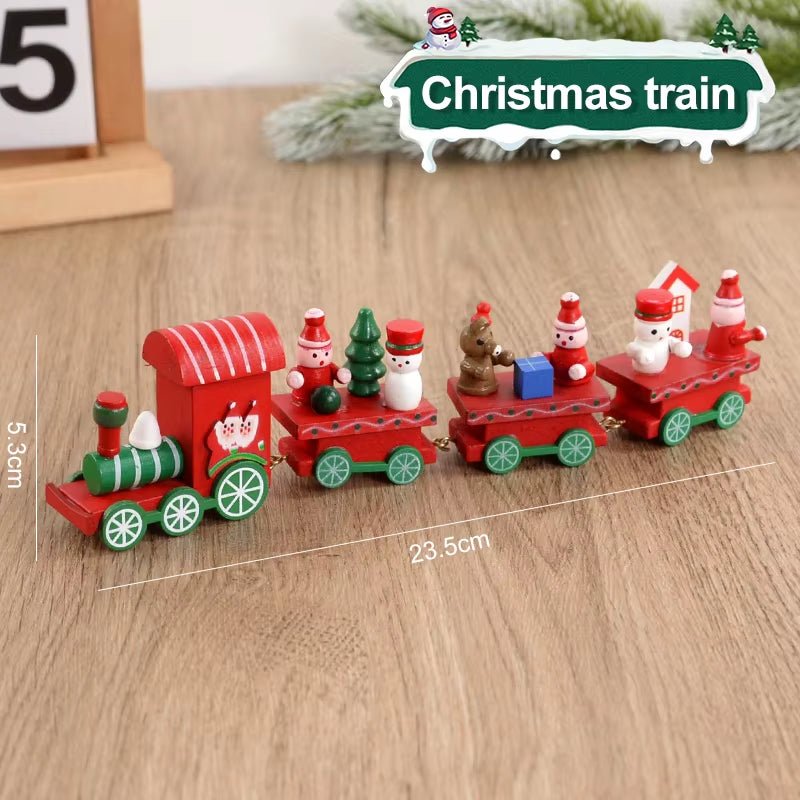 Christmas Wooden Train Ornament Merry Christmas Decoration for Home - FLUFFI