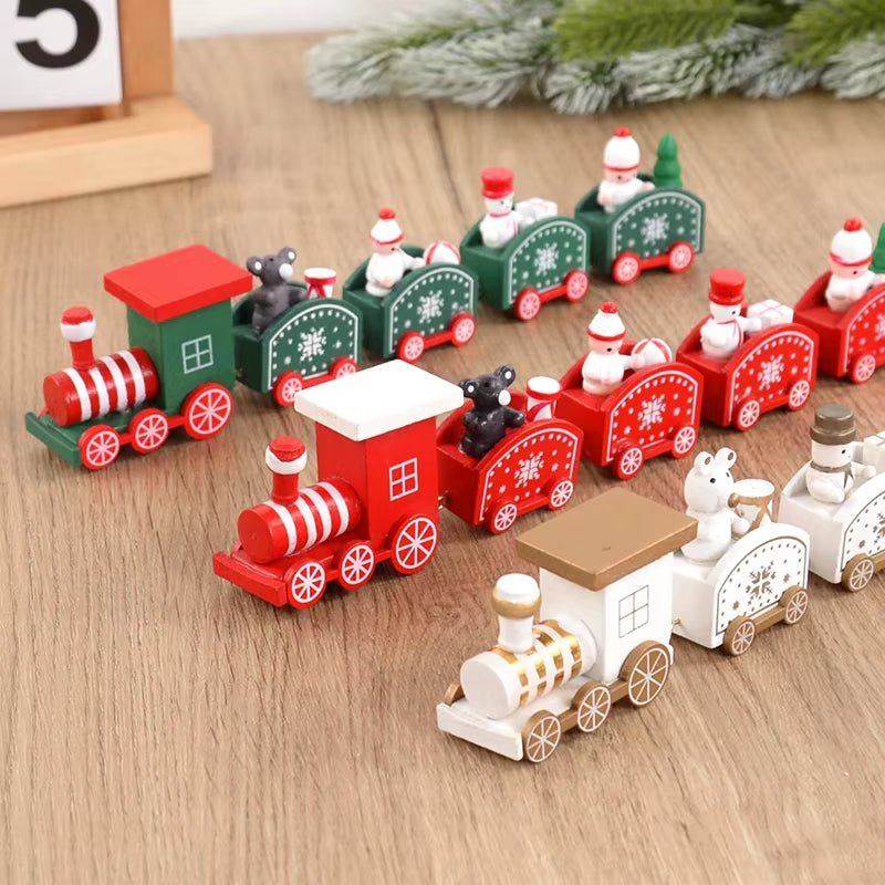 Christmas Wooden Train Ornament Merry Christmas Decoration for Home - FLUFFI
